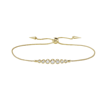 14K Yellow Gold 0.34ctw Diamond Bolo Bracelet