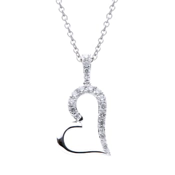 14KW 0.24ct Diamond Penant With Chain