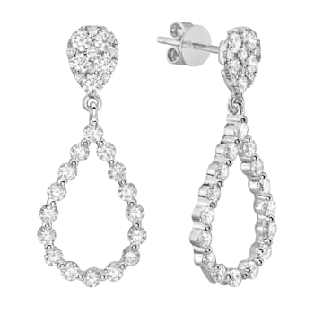 14K White Gold 1.53ct Diamond Earrings