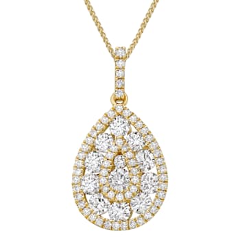 14KY 0.77ct Diamond Pendant With Chain