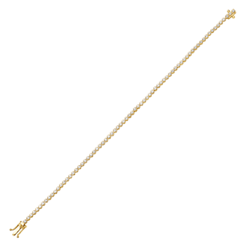 14K Yellow Gold 1ctw Diamond Tennis Bracelet