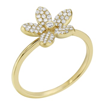 14K Yellow Gold 0.25ct Diamond Ring