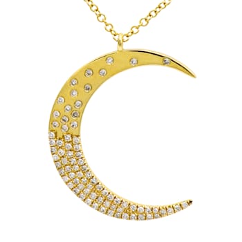 14KY 0.23ct Diamond Pendant With Chain