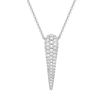 14KW 0.45ct Diamond Pendant With Chain