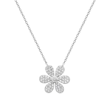 14KW 0.44ct Diamond Pendant With Chain
