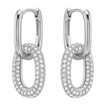 14K White Gold 0.86ct Diamond Earrings
