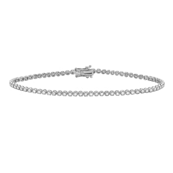 14K White Gold 1ctw Diamond Tennis Bracelet