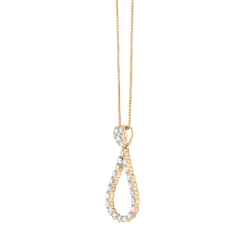 14KY 1.21ct Diamond Pendant With Chain