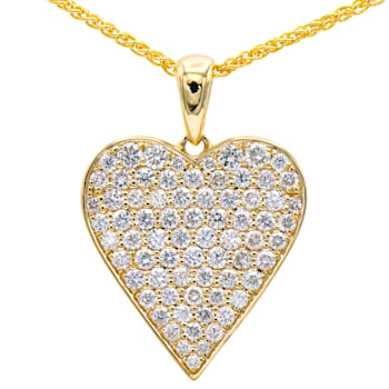 14KY 0.73ct Diamond Pendant With Chain