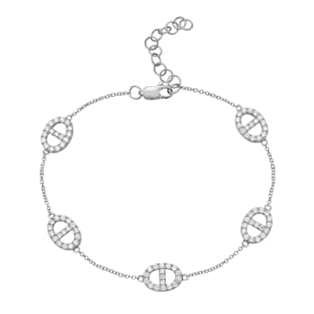 14K White Gold 0.71ctw Diamond Bracelet