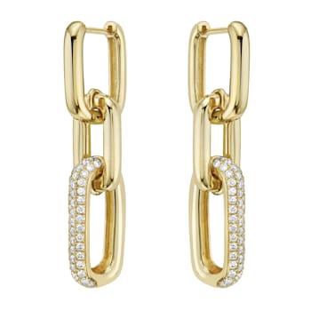 14K Yellow Gold 0.52ct Diamond Earrings