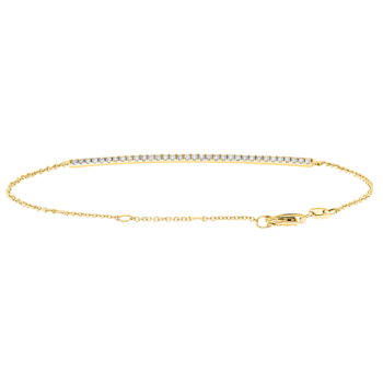 14K Yellow Gold 0.15ctw Diamond Bracelet