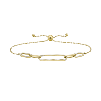 14K Yellow Gold 0.20ctw Diamond Bezel Bracelet