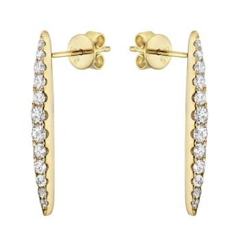14K Yellow Gold 0.52ct Diamond Earrings