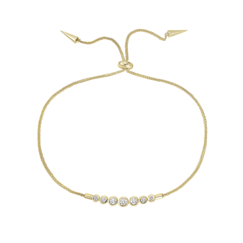 14K Yellow Gold 0.34ctw Diamond Bolo Bracelet