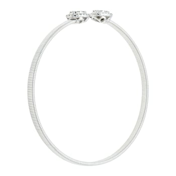 14K White Gold 0.60ctw Diamond Bangle