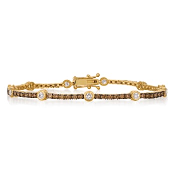 Le Vian Bracelet with 1/2 cts. White Diamonds , 1  1/2 cts. Chocolate
Diamonds® in 14K Yellow Gold