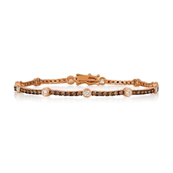 Le Vian Bracelet with 1/2 cts. White Diamonds , 1  1/2 cts. Chocolate
Diamonds® in 14K Rose Gold