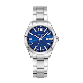 Philip Stein Traveler 36mm Classic Blue Watch - 91-CBL-SS