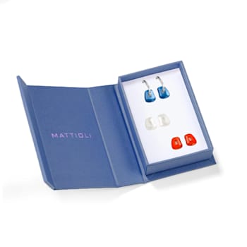 Mattioli mini Puzzle earrings giftbox in 18-karat white gold