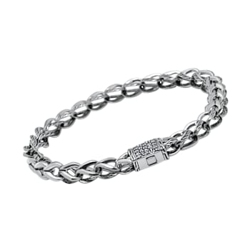 John Hardy Asli Classic Chain Sterling Silver Diamond Bracelet