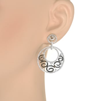 Piero Milano 18K White Gold Diamond 3.30ctw Dangle Earrings