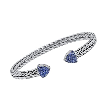John Hardy Classic Chain Sterling Silver Blue Sapphire Bracelet