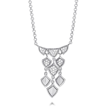 John Hardy Legends Naga Sterling Silver Diamond 0.26ctw Necklace
