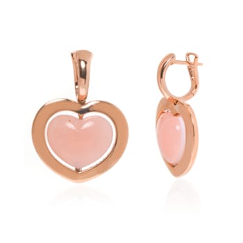 Mimi Milano Giulietta E Romeo 18K Rose Gold Rose Quartzite Earrings