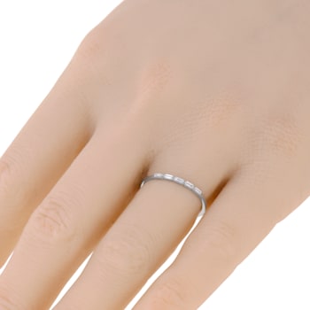 Suzanne Kalan 18K White Gold Diamond Ring sz 6