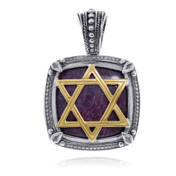 Konstantino Heonos Sterling Silver and 18K Yellow Gold Ruby Root Pendant
