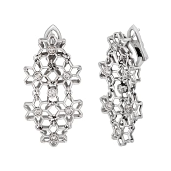 Piero Milano 18K White Gold Diamond 0.99ctw Dangle Earrings