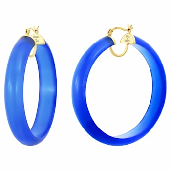 Frosted Hoops in Royal Blue