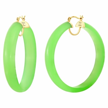 Frosted Hoops in Neon Green