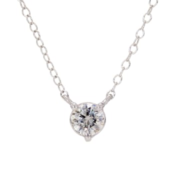 1/3 Ct. Lab Grown Diamond Solitaire 14K White Gold Necklace