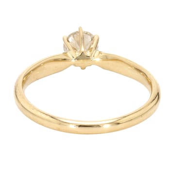 IGI Certified 1/2 Carat Solitaire Lab-Grown Diamond 14K Yellow Gold Ring