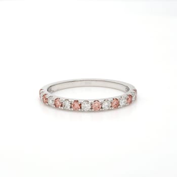 1/2 Ct. T.W. Pink And White Lab-Grown Diamond Ring 14K White Gold