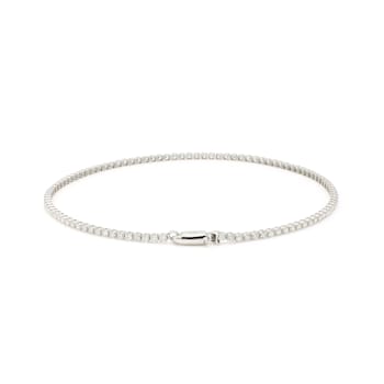 1 1/2 Ct. T.W. White Lab-Grown Diamond 14K White Gold Trendy Tennis Bracelet