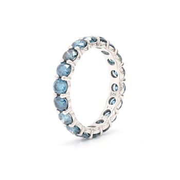2 1/2 Ct. T.W. Blue Lab-Grown Diamond 14K White Gold Eternity