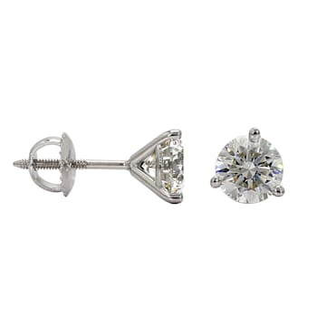 IGI Certified 1 1/2 Ct. T.W. Lab-Grown Diamond Martini Stud 14K White
Gold Earrings