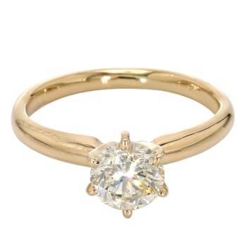 IGI Certified 1.00 Carat Solitaire Lab-Grown Diamond 14K Yellow Gold Ring