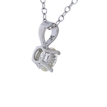 3/4 Carat Lab-Grown Diamond Solitaire 14K White Gold Pendant