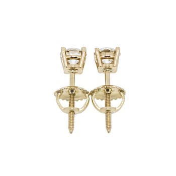 IGI Certified 3/4 Ct. T.W. White Lab-Grown Diamond Stud 14K Yellow Gold Earrings