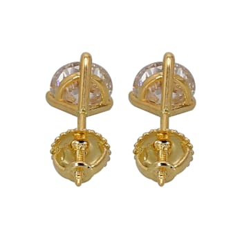IGI Certified 1 1/2 Ct. T.W. Lab-Grown Diamond Martini Stud 14K Yellow
Gold Earrings