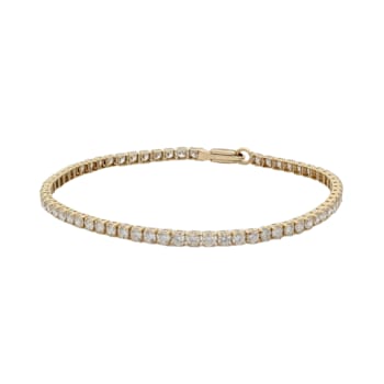 3.00 Ct. T.W. White Lab-Grown Diamond 14K Yellow Gold Trendy Tennis Bracelet