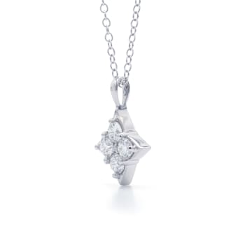 1/2 Ct. T.W. White Lab Grown Diamond 14K White Gold Pendant