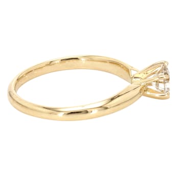 IGI Certified 1.00 Carat Solitaire Lab-Grown Diamond 14K Yellow Gold Ring