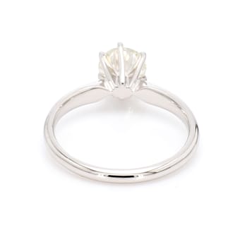 IGI Certified 1/2 Carat Solitaire Lab-Grown Diamond 14K White Gold Ring