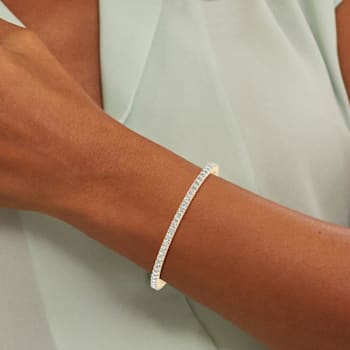 7.00 Ct. T.W. White Lab-Grown Diamond 14K White Gold Classic Tennis Bracelet
