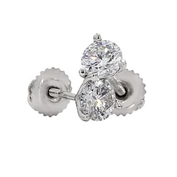 IGI Certified 1.00 Ct. T.W. Lab-Grown Diamond Martini Stud 14K White
Gold Earrings